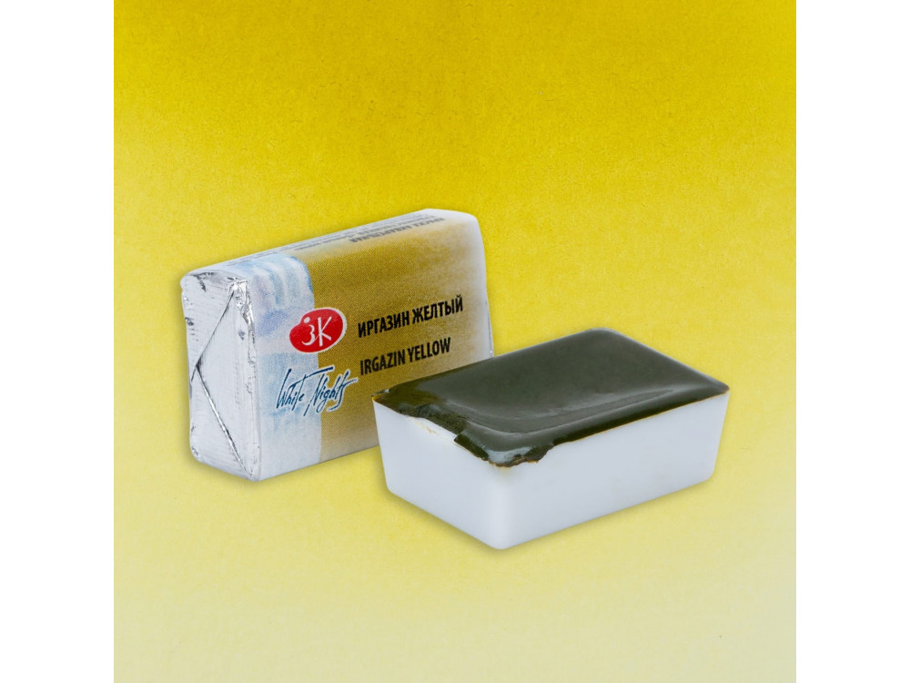White Nights watercolor paint - St. Petersburg - Irgazin Yellow, pan