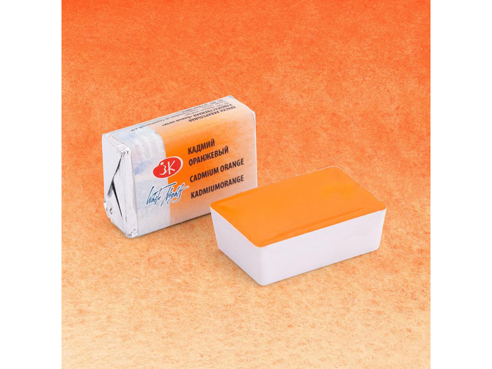 White Nights watercolor paint - St. Petersburg - Cadmium Orange, pan