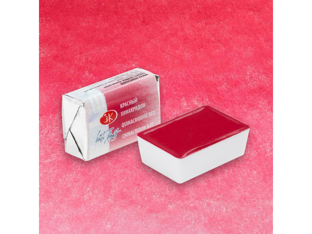 Farba akwarelowa Białe Noce - St. Petersburg - Quinacridone Red, kostka