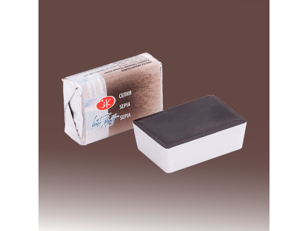 Farba akwarelowa Białe Noce - St. Petersburg - Sepia, kostka