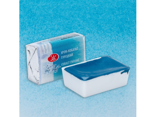 Farba akwarelowa Białe Noce - St. Petersburg - Cobalt Chrome Turquoise, kostka