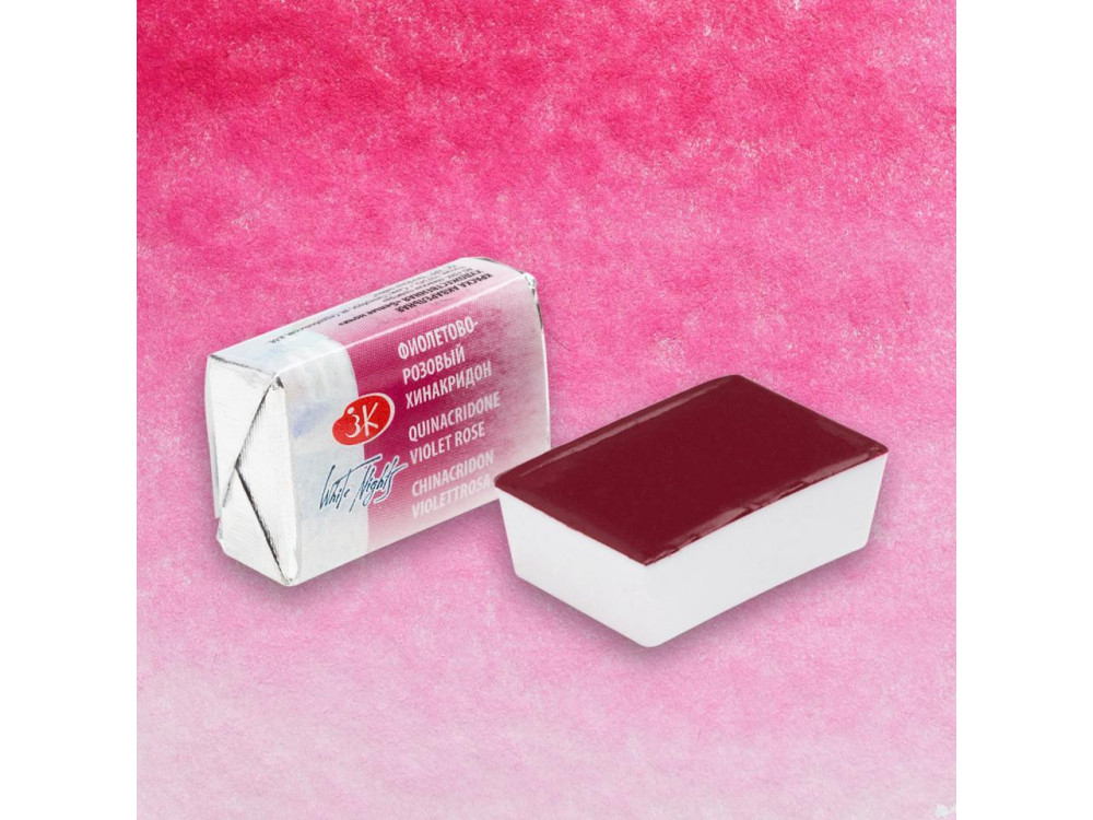Farba akwarelowa Białe Noce - St. Petersburg - Quinacridone Violet Rose, kostka
