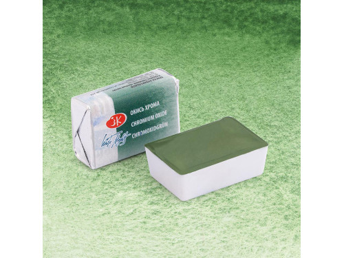 White Nights watercolor paint - St. Petersburg - Chromium Oxide, pan