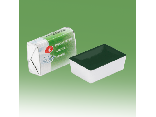 White Nights watercolor paint - St. Petersburg - Sap Green, pan