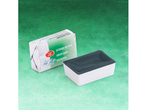 White Nights watercolor paint - St. Petersburg - Green Light, pan