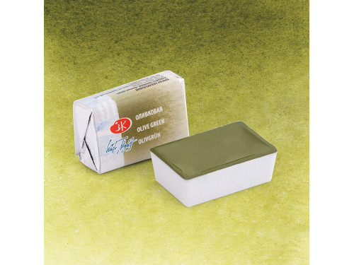 White Nights watercolor paint - St. Petersburg - Olive Green, pan