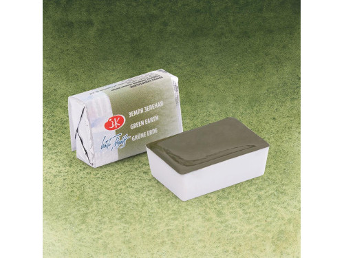 White Nights watercolor paint - St. Petersburg - Green Earth, pan