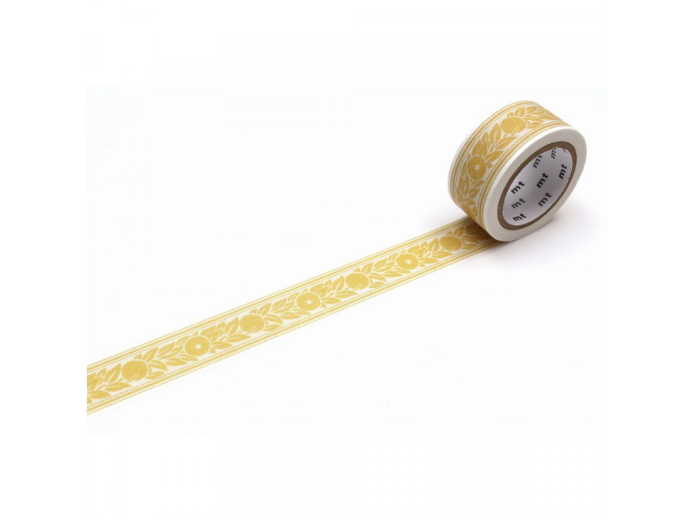 Washi paper tape William Morris - MT Masking Tape - Orange Border, 7 m