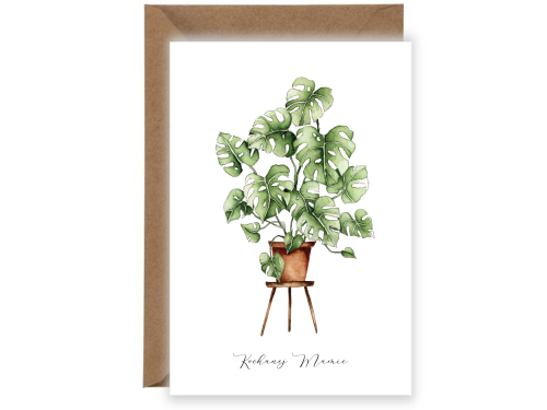 Kartka okolicznościowa - Monstera, A6