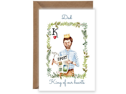 Greeting card - Król, A6