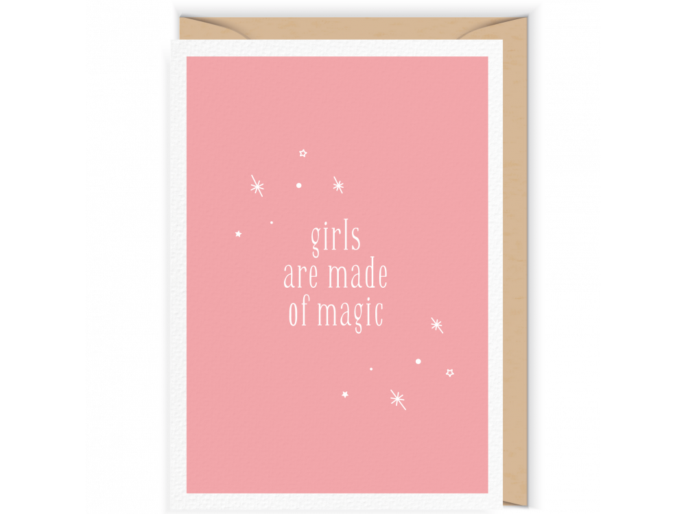 Kartka okolicznościowa - Cudowianki - Girls Magic, 12 x 17 cm