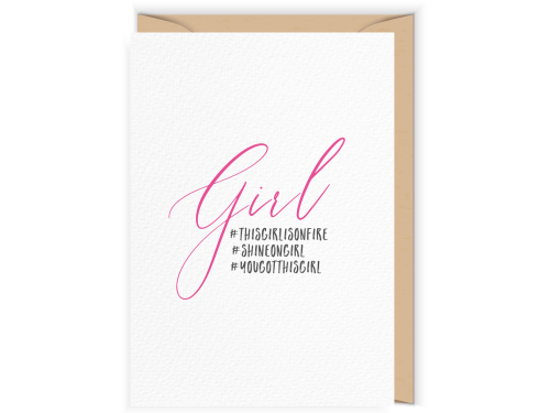 Greeting card - Cudowianki - Girl, 12 x 17 cm