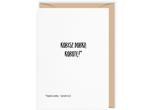 Kartka okolicznościowa - Cudowianki - Robisz dobrą robotę, 12 x 17 cm