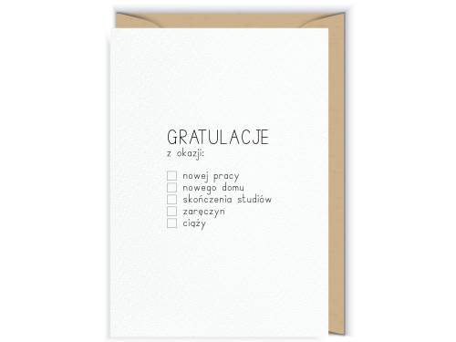 Kartka okolicznościowa - Cudowianki - Gratulacje z okazji... , 12 x 17 cm