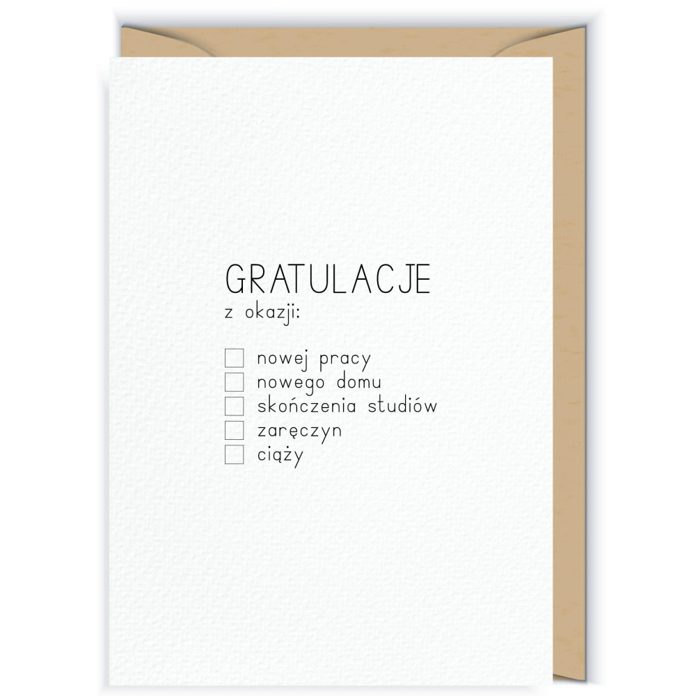 Greeting card - Cudowianki - Gratulacje z okazji... , 12 x 17 cm