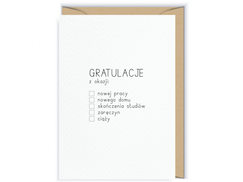 Kartka okolicznościowa - Cudowianki - Gratulacje z okazji... , 12 x 17 cm