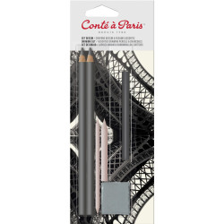 Drawing set of charcoals and pencils - Conté à Paris - 6 pcs