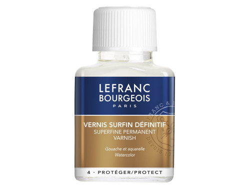 Superfine permanent varnish for gouache and watercolors - Lefranc & Bourgeois - 75 ml