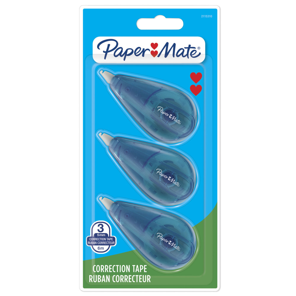 Set of correction tapes - Paper Mate - 5 mm x 6 m, 3 pcs