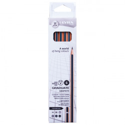 Zestaw ołówków grafitowych Grauate Graphite - Lyra - 4H-HB, 6 szt.