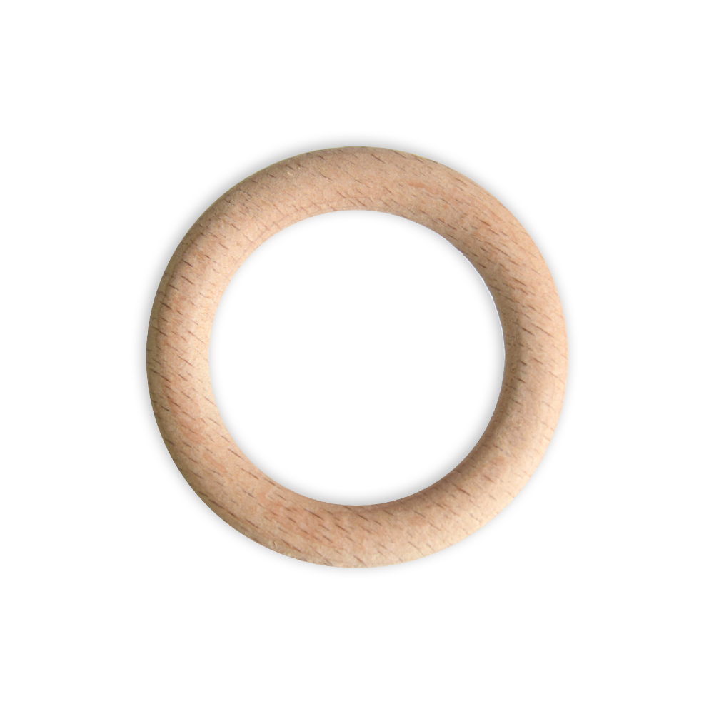 Kółko, pierścień drewniany do makramy - 50 mm, 1 szt.
