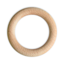 Kółko, pierścień drewniany do makramy - 65 mm, 1 szt.