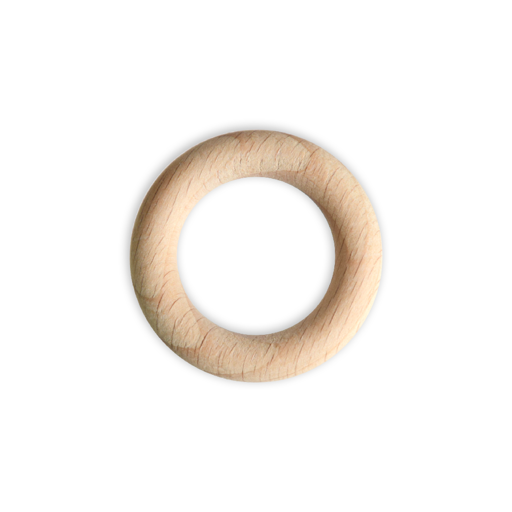 Kółko, pierścień drewniany do makramy - 40 mm, 10 szt.