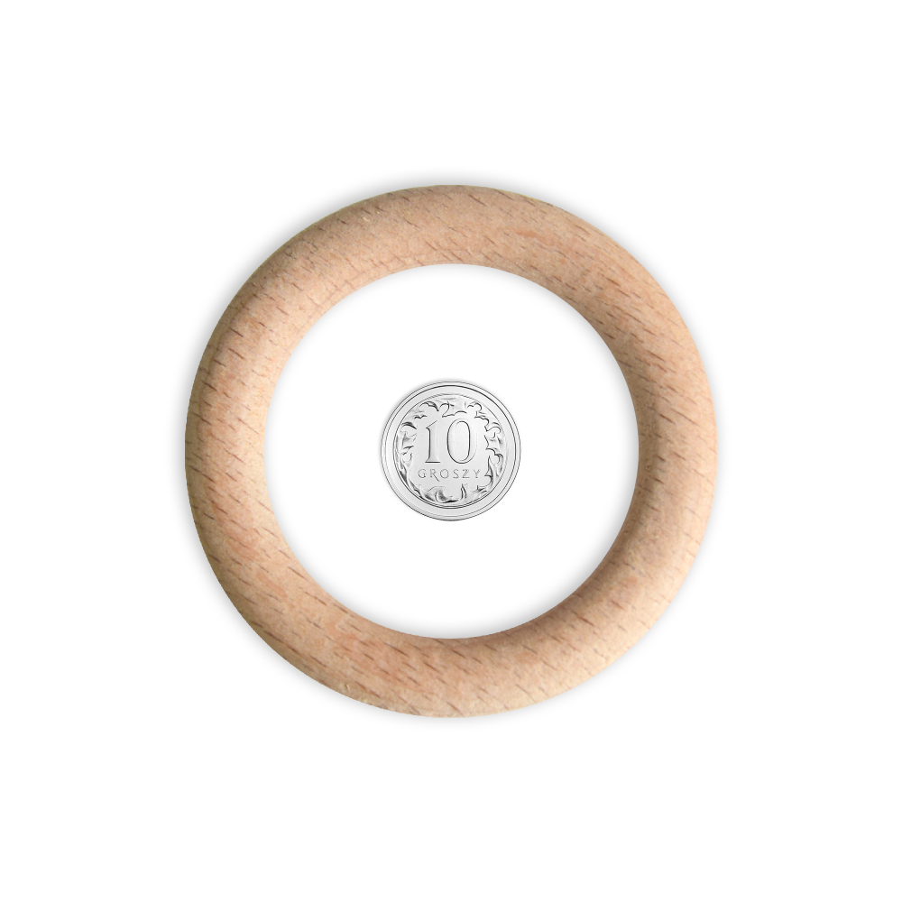 Macrame wooden rings - 50 mm, 10 pcs.