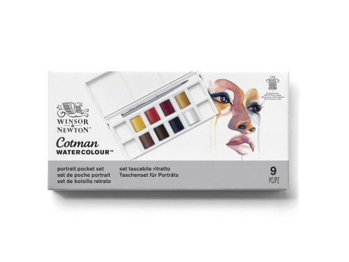 Set of Portrait Cotman Watercolors Pocket - Winsor & Newton - 8 colors