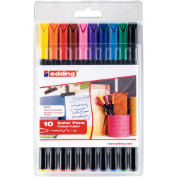 Set of color pens in metal tin - Edding - 10 colors