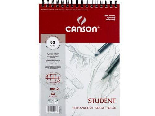 Sketch pad Student A4 - Canson - spiral-bound, 90 g, 100 sheets
