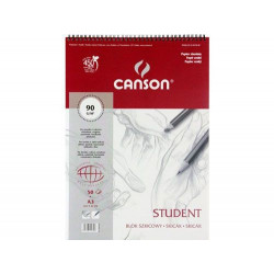 Blok szkicowy Student A3 - Canson - spirala, 90 g, 50 ark.