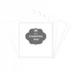 Maxi Stamping Pad 30,5 x 30,5 cm - Piątek Trzynastego - white, 12 sheets