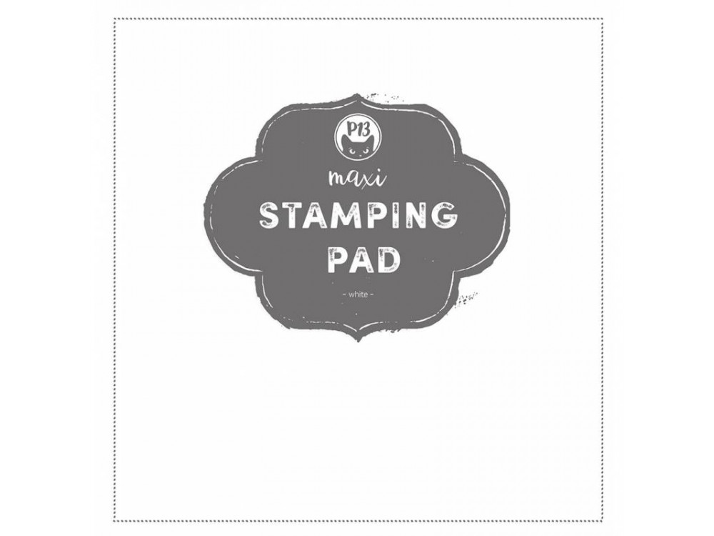 Maxi Stamping Pad 30,5 x 30,5 cm - Piątek Trzynastego - white, 12 sheets