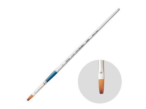 Flat, mixed bristles, Watercolor Resable brush, 3100H series - Holbein - no. 4