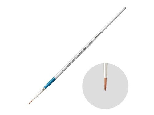 Round, mixed bristles, Watercolor Resable brush, 3100R series - Holbein - no. 0