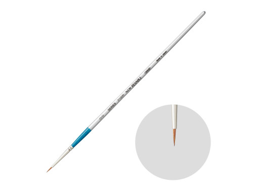 Round, mixed bristles, Watercolor Resable brush, 3100R series - Holbein - no. 00