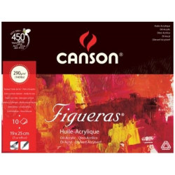 Oil and acrylic drawing paper pad Figureas 19 x 25 cm - Canson - 290 g, 10 sheets