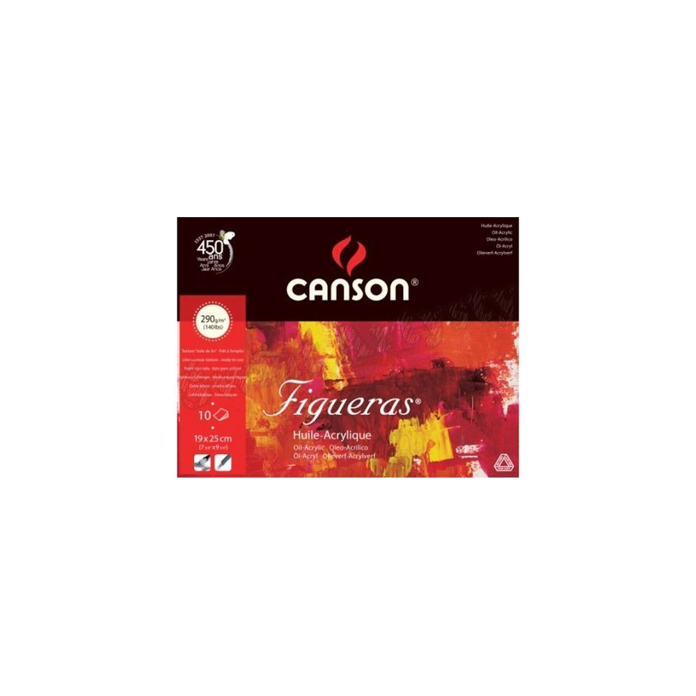 Oil and acrylic drawing paper pad Figureas 19 x 25 cm - Canson - 290 g, 10 sheets
