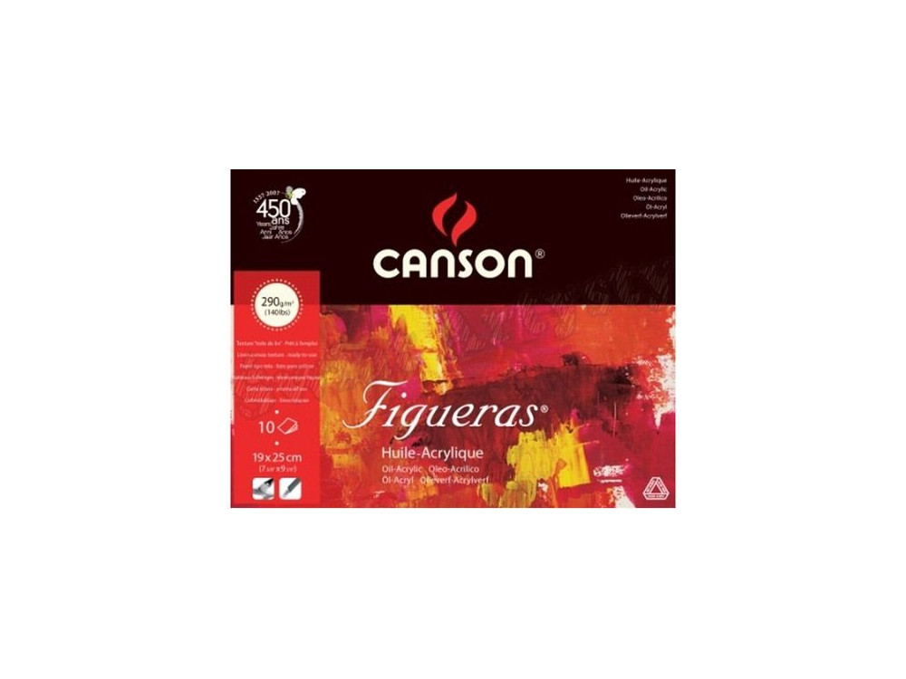 Oil and acrylic drawing paper pad Figureas 19 x 25 cm - Canson - 290 g, 10 sheets