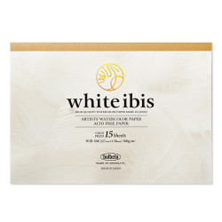 Papier do akwareli White Ibis - Holbein - cold press, 22 x 15 cm, 300 g, 15 ark.
