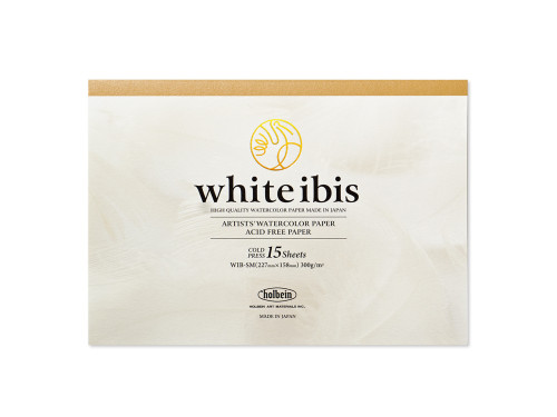 Watercolor paper White Ibis - Holbein - cold pressed, 22 x 15 cm, 300 g, 15 sheets
