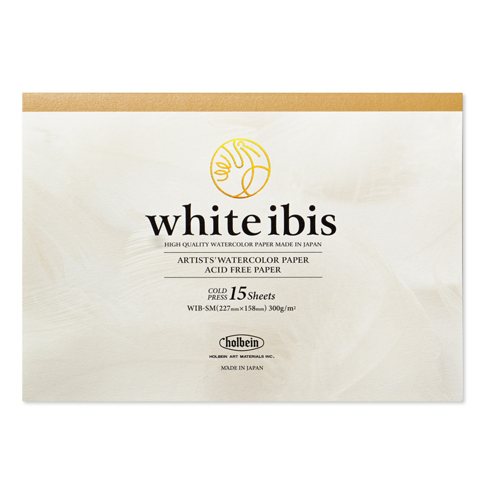 Papier do akwareli White Ibis - Holbein - cold press, 22 x 15 cm, 300 g, 15 ark.