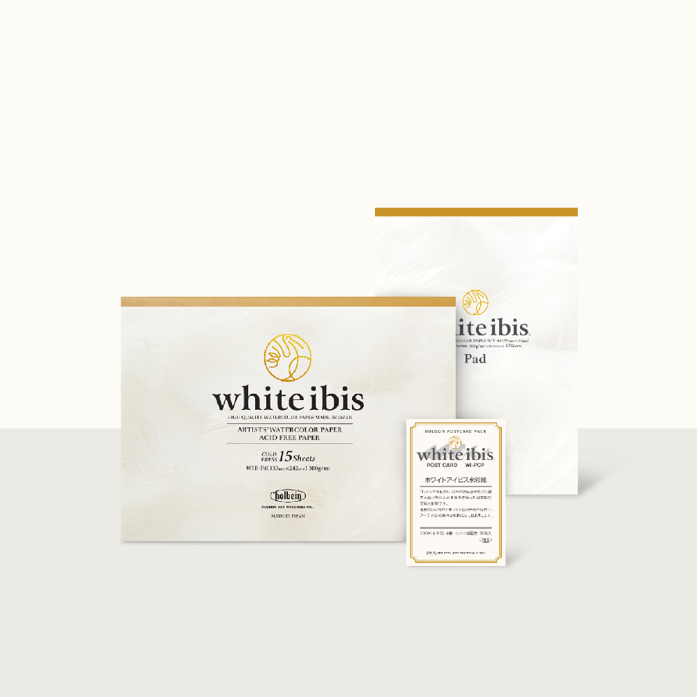 Papier do akwareli White Ibis - Holbein - cold press, 33 x 24 cm, 300 g, 15 ark.