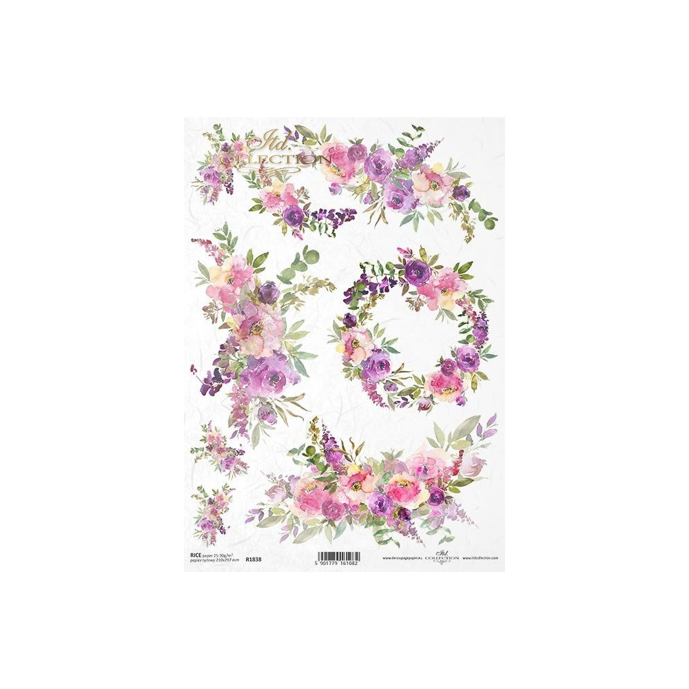 Decoupage rice paper A4 - ITD Collection - R1838