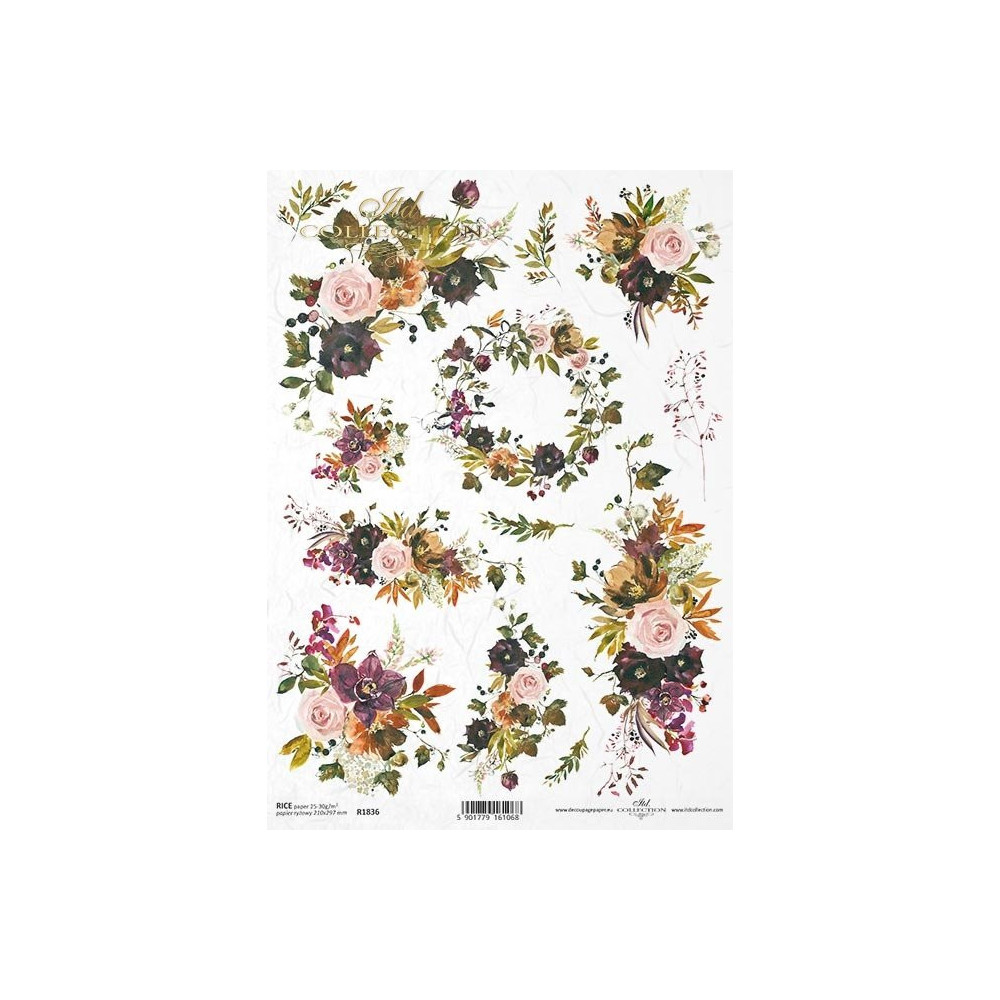 Decoupage rice paper A4 - ITD Collection - R1836