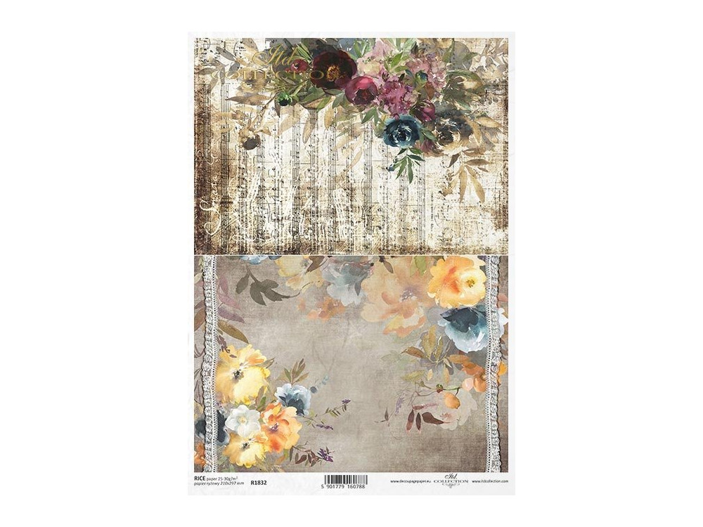 Papier do decoupage A4 - ITD Collection - ryżowy, R1832