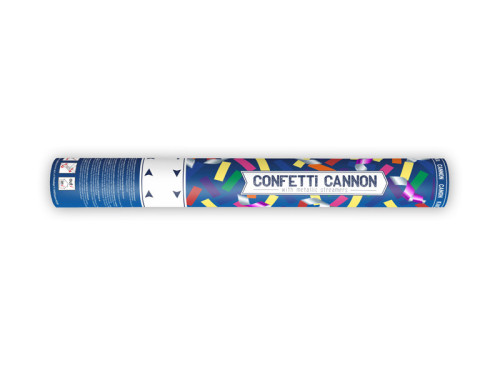 Confetti cannon - confetti and streamers, colorful, 40 cm