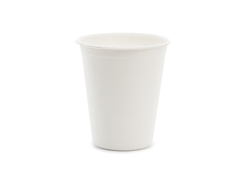 Eco sugar cane cups - white, 250 ml, 6 pcs
