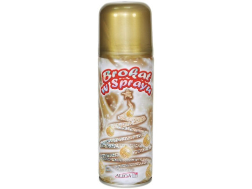 Brokat dekoracyjny w sprayu - złoty, 250 ml